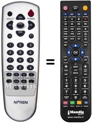 T&eacute;l&eacute;commande &eacute;quivalente JEPSSEN LCD 15 SMS