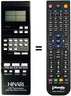 Télécommande équivalente LCD PROGRAMMABLE