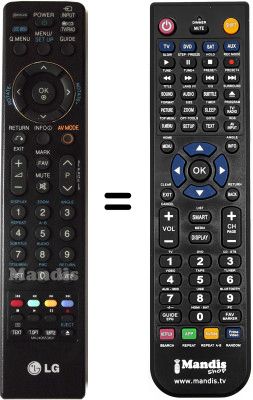 Télécommande équivalente MKJ40653831