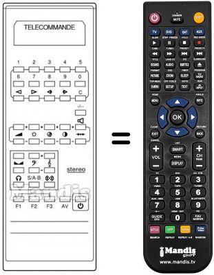 T&eacute;l&eacute;commande &eacute;quivalente LME STEREO
