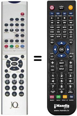 T&eacute;l&eacute;commande &eacute;quivalente JQ LTVJQ2002