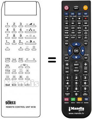 T&eacute;l&eacute;commande &eacute;quivalente M 90