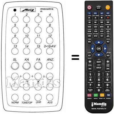 Télécommande équivalente MECATRON 6811