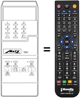 Télécommande équivalente MECATRON 7601