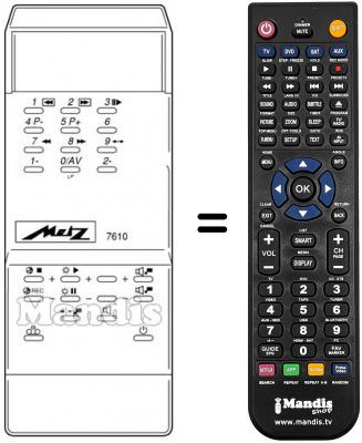 Télécommande équivalente MECATRON 7610