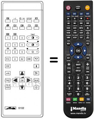 T&eacute;l&eacute;commande &eacute;quivalente MECATRON 6102