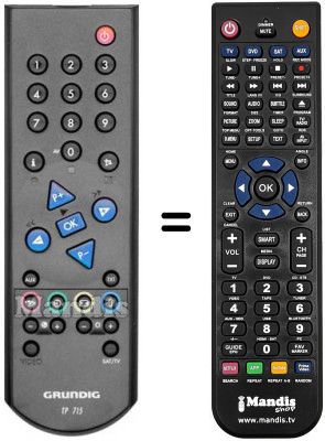 Télécommande équivalente Grundig T 55-847 FR TXT