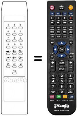 Télécommande équivalente Daewoo DCS 1434