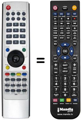 Télécommande équivalente NordMende N 4202 PB Télécommande équivalente NordMende N 4202 PB
