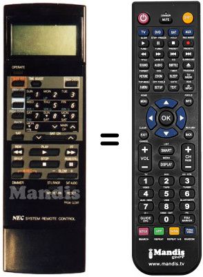 Télécommande équivalente NS-7000 Télécommande équivalente NS-7000
