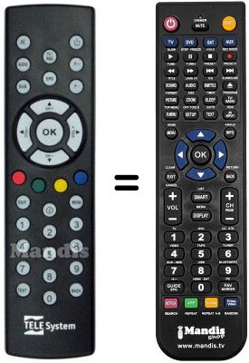 T&eacute;l&eacute;commande &eacute;quivalente Telesystem TS 6208