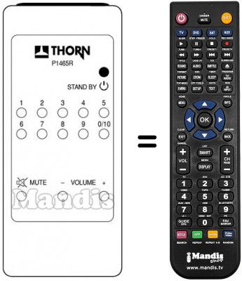 Télécommande équivalente P 1465 R Télécommande équivalente P 1465 R