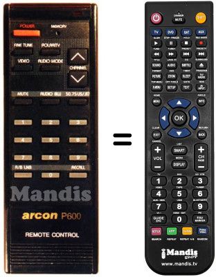 T&eacute;l&eacute;commande &eacute;quivalente P 600