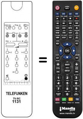 Télécommande équivalente Telefunken F 538 SLC