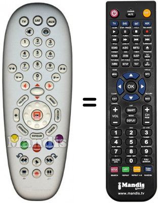 Télécommande équivalente PILOTIME CANAL SATELLITE