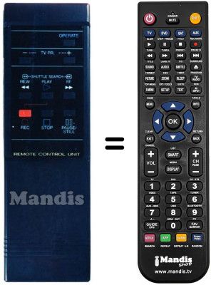 Télécommande équivalente RCV 8404 Télécommande équivalente RCV 8404