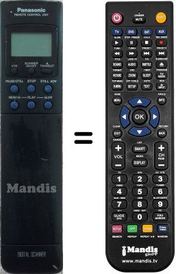 Télécommande équivalente Panasonic NV-J47