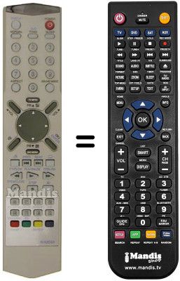 Télécommande équivalente Daewoo DDT 14 H9 Télécommande équivalente Daewoo DDT 14 H9