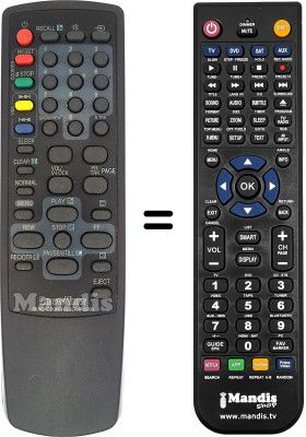 Télécommande équivalente Daewoo DVS 20 FBT