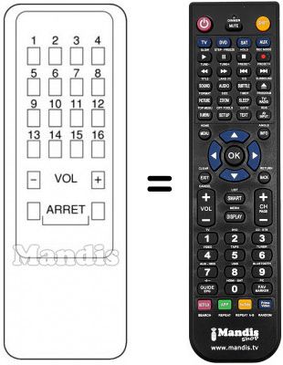 Télécommande équivalente Waltham R 20 PS