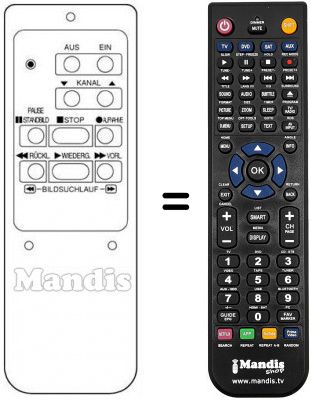 Télécommande équivalente RB-83EG Télécommande équivalente RB-83EG
