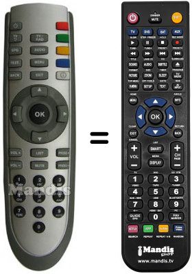 T&eacute;l&eacute;commande &eacute;quivalente Zodiac DZR 1800 DTT