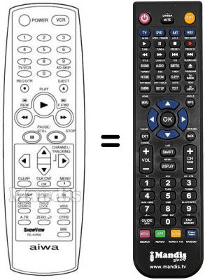 Télécommande équivalente Aiwa HV-FX8200