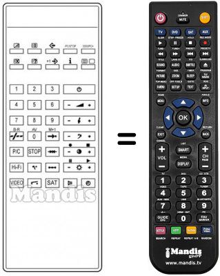 T&eacute;l&eacute;commande &eacute;quivalente RC-F703