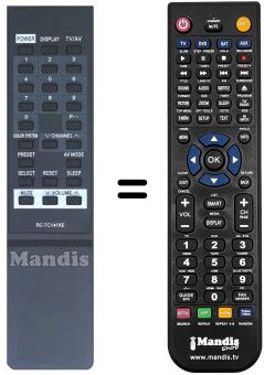 Télécommande équivalente RC-TC141KE