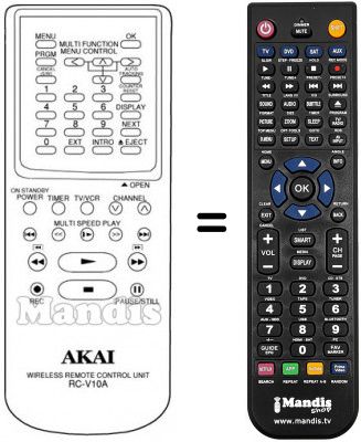 T&eacute;l&eacute;commande &eacute;quivalente RC-V10A