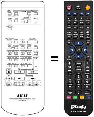 T&eacute;l&eacute;commande &eacute;quivalente RC-V426A