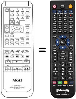 T&eacute;l&eacute;commande &eacute;quivalente RC-W201E