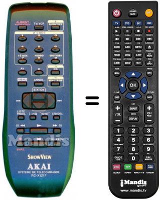 T&eacute;l&eacute;commande &eacute;quivalente RC-X121F