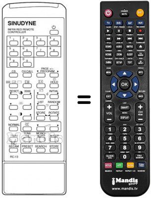 Télécommande équivalente RC 13