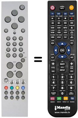 Télécommande équivalente NordMende RC 1551 Télécommande équivalente NordMende RC 1551