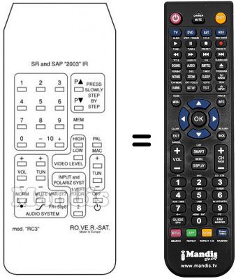 T&eacute;l&eacute;commande &eacute;quivalente RC 3