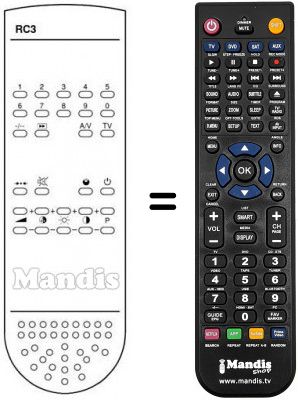 T&eacute;l&eacute;commande &eacute;quivalente RC 3