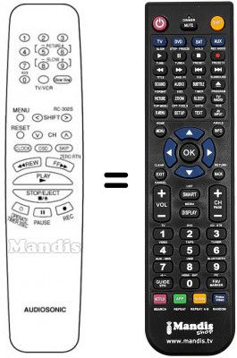 Télécommande équivalente RC 302 S