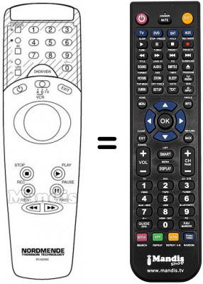 Télécommande équivalente RC 4209 X Télécommande équivalente RC 4209 X