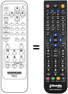 Télécommande équivalente RC 5204 X Télécommande équivalente RC 5204 X