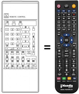 Télécommande équivalente RC 5336