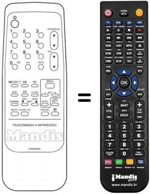 Télécommande équivalente 07660BQ090