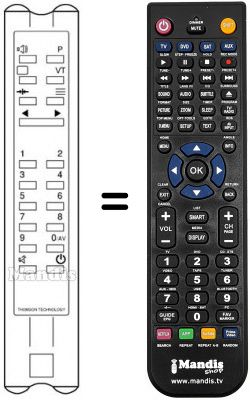 Télécommande équivalente RCT 300 Télécommande équivalente RCT 300