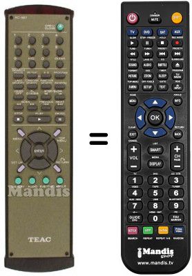 T&eacute;l&eacute;commande &eacute;quivalente RC-887