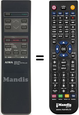 T&eacute;l&eacute;commande &eacute;quivalente RC-T1000