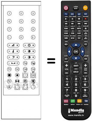 T&eacute;l&eacute;commande &eacute;quivalente RC 1002