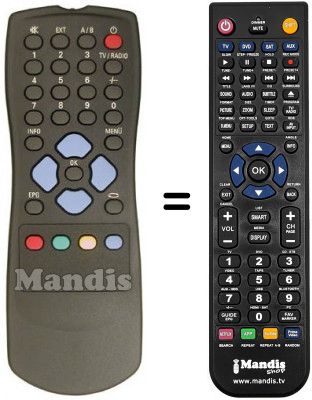 Télécommande équivalente RC 1112905 / 00