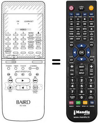 T&eacute;l&eacute;commande &eacute;quivalente RC 143 N