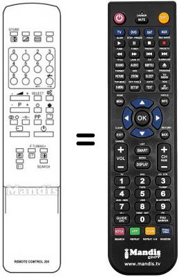 Télécommande équivalente RC 205