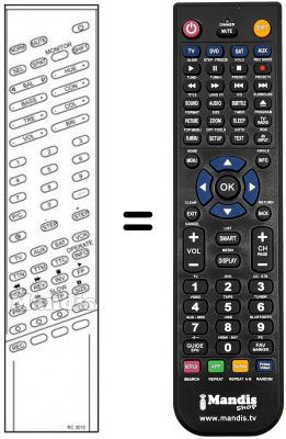 Télécommande équivalente RC 3010